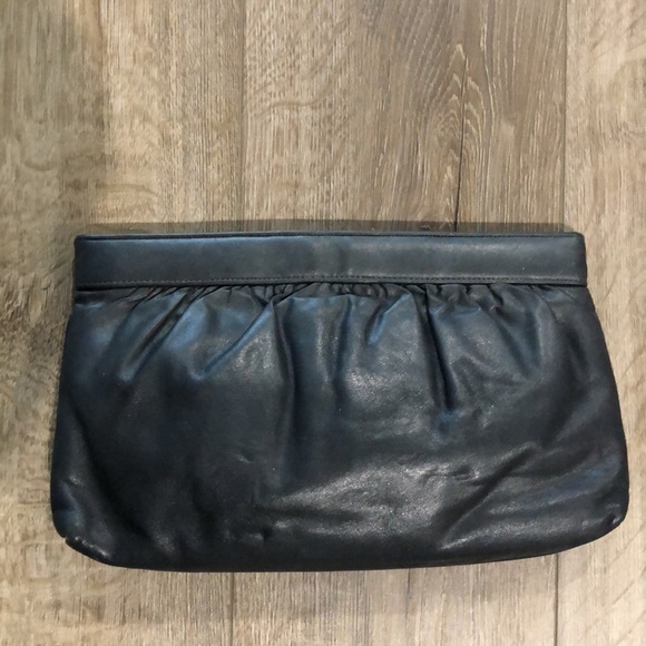 Vintage MORRIS MOSKOWITZ Leather Shoulder Bag or Large Clutch - Picture 4 of 10